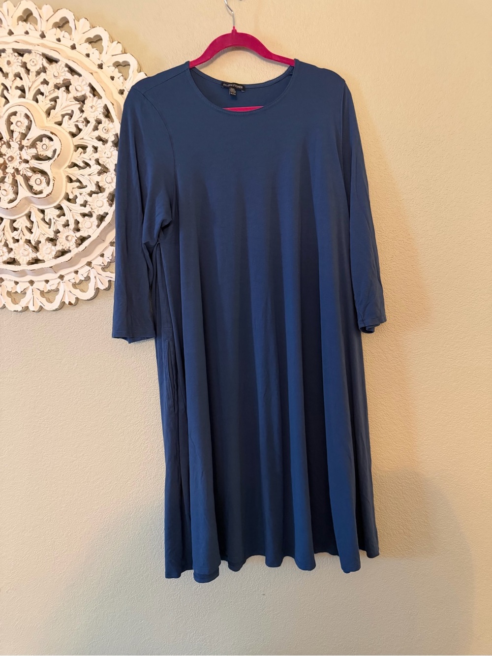 Eileen Fisher Blue Dress - Picture 1 of 3